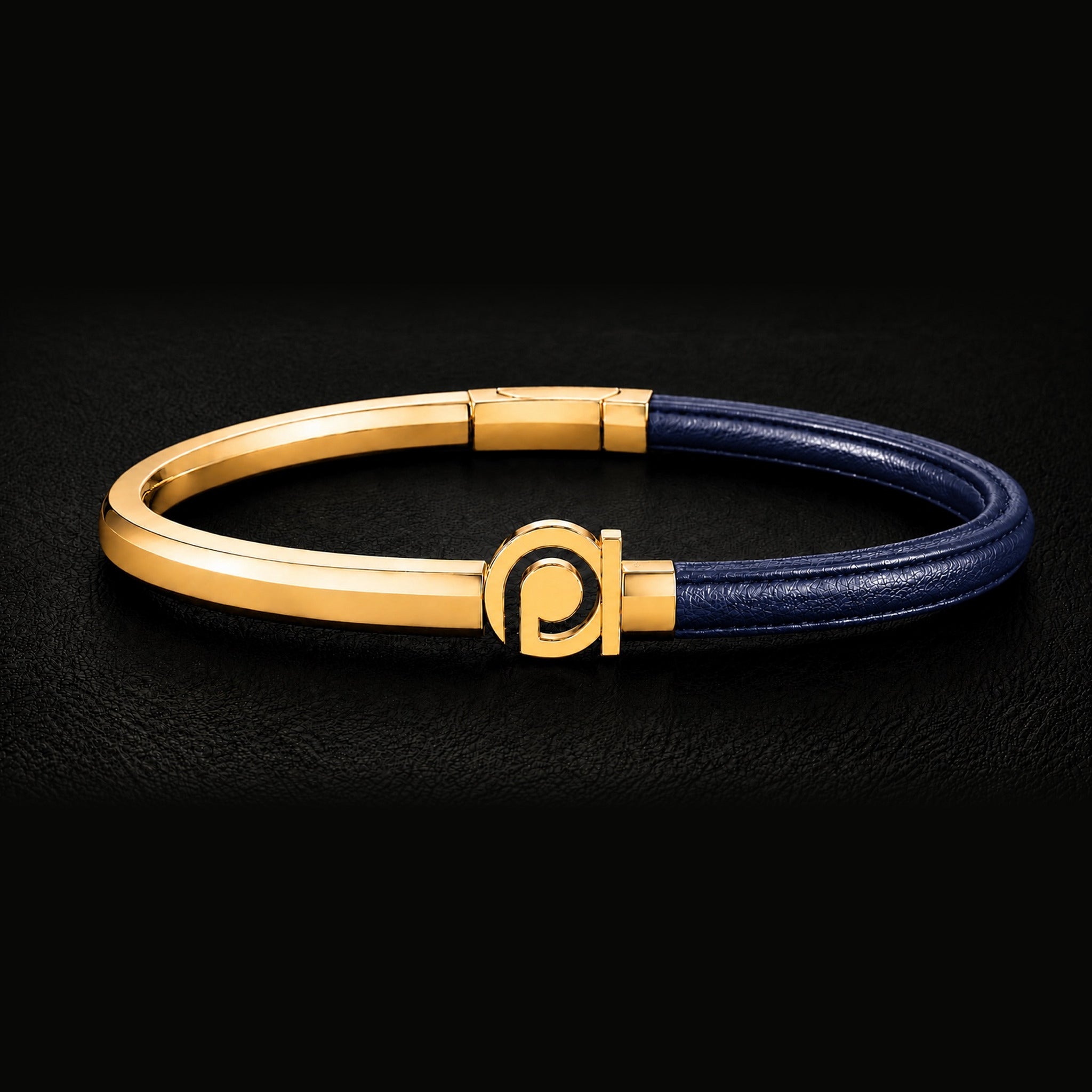 18K Gold & Leather Signature Bracelet