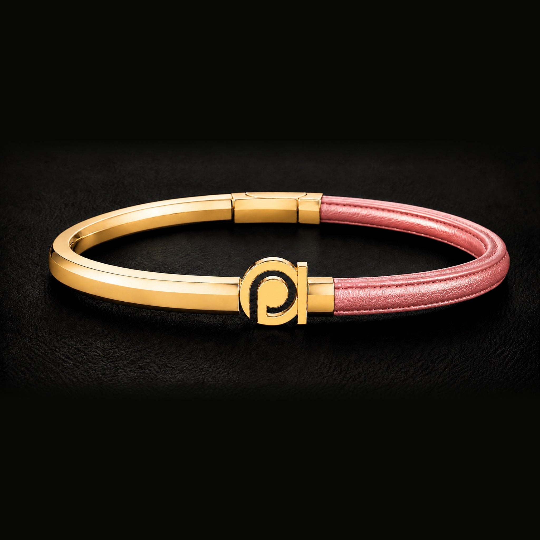 18K Gold & Leather Signature Bracelet