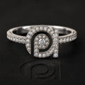 18K White Gold Diamond Signature Ring