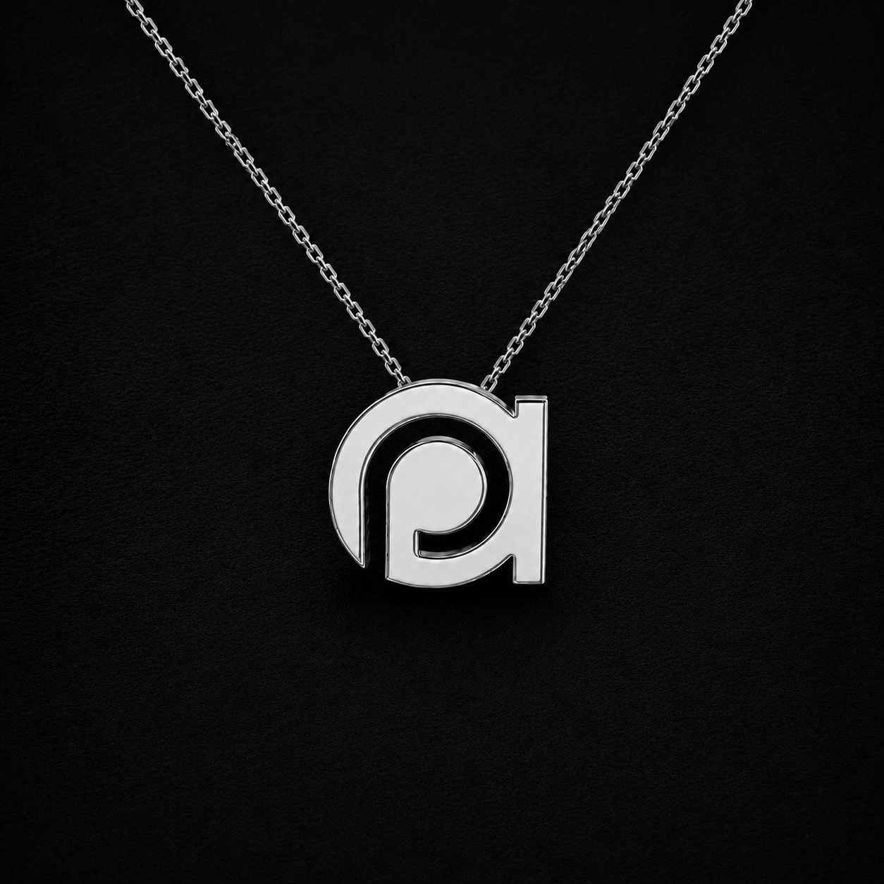 18K White Gold Signature Necklace